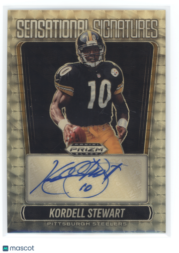 2025 Panini Prizm Black Sensational Signatures Kordell Stewart #SS-KST Gold Vinyl /5
