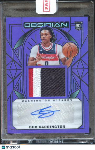 2025 Panini Obsidian Bub Carrington #234 Purple /75 Patch RC Memorabilia