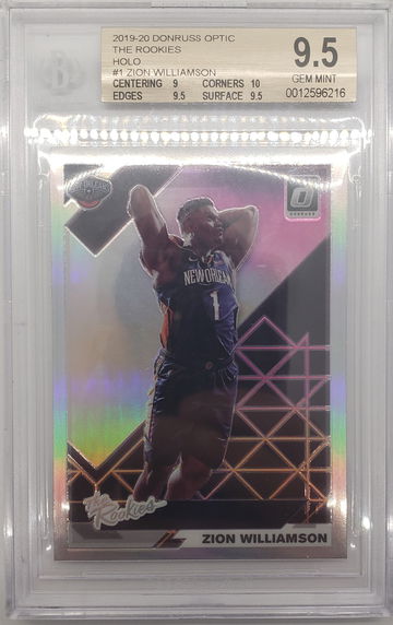 2019-20 Donruss Optic The Rookies Holo Zion Williamson BGS 9.5