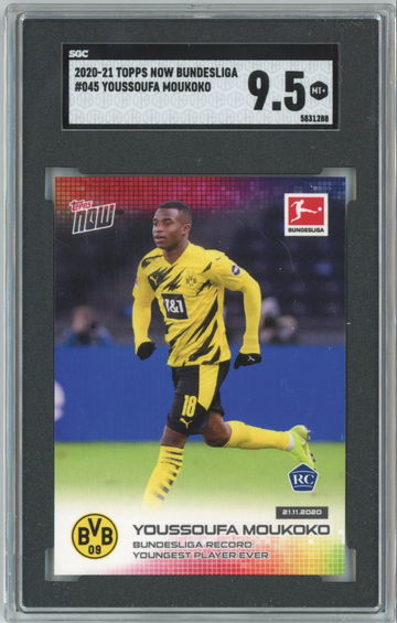 2020-21 YOUSSOUFA MOUKOKO TOPPS NOW BUNDESLIGA #045 RC SGC 9.5 MT+