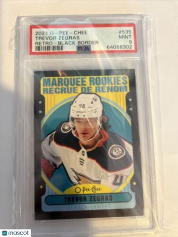 2021-22 O-Pee-Chee Trevor Zegras Rookie PSA 9
