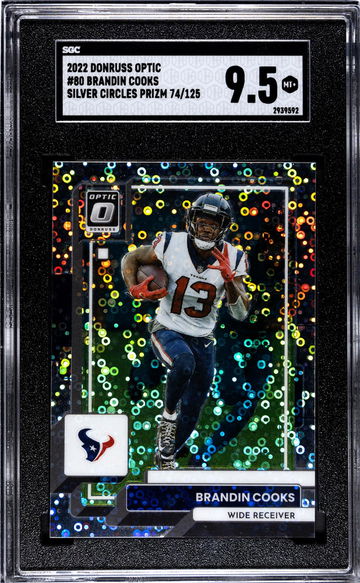 2022 Donruss Optic Silver Circles Prizm Brandin Cooks #80 /125 SGC 9.5