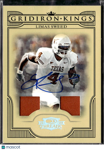 Limas Sweed 2008 Donruss Playoff Threads Gridiron Kings Game-Worn Jersey Authentic Jersey Auto /30 Texas Longhorns