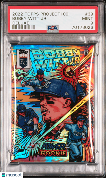 2022 Topps Project 100 Bobby Witt JR. #39 Deluxe /100 PSA 9