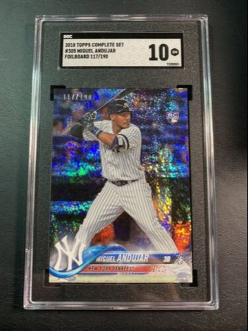 Miguel Andujar 2018 Topps Foilboard 305 Rookie #'d 117/190 SGC 10 Gem Mint.