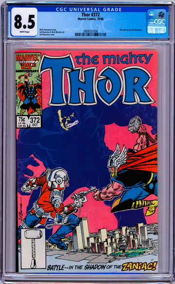 Thor #372 1986 Marvel CGC 8.5 1st Justice Mills (TVA)