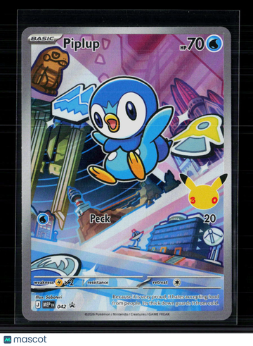 2026 Mega Evolution – Ascended Heroes Piplup Holo Illustration Rare #042