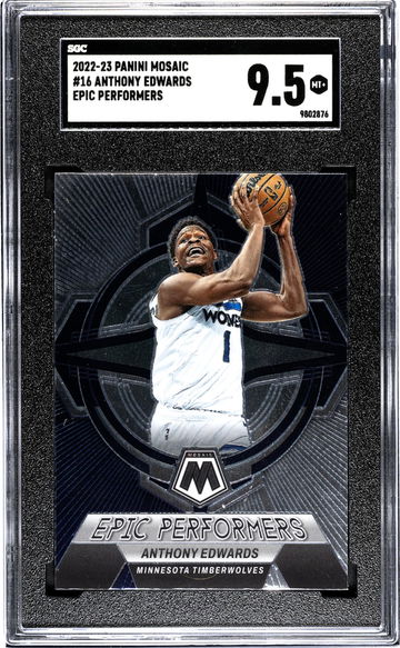 2022-23 Panini Mosaic #16 Anthony Edwards Epic Performers SGC 9.5