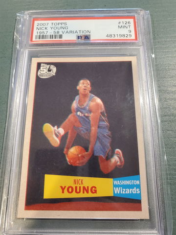 NICK YOUNG 2007 TOPPS 1957-58 VARIATION PSA 9