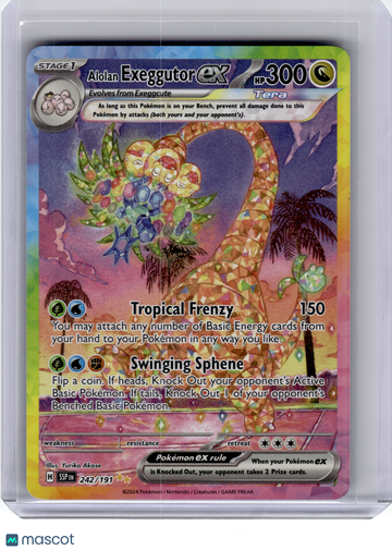 2024 Pokemon—Alolan Exeggutor ex #242/191 Surging Sparks—Special Illustration Rare Holo [Lightly Played]