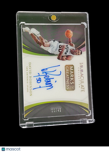 2018 Panini Immaculate Collection Marks of Greatness David Robinson #MG-DRS /49