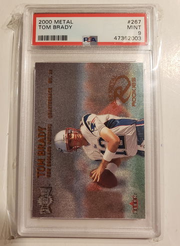 TOM BRADY 2000 Metal 🏉 RC #267 PSA 9 