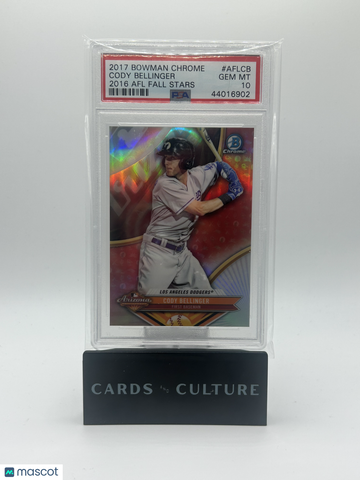 2017 Bowman Chrome 2016 Arizona Fall League Fall Stars Cody Bellinger #AFLCB Afl PSA 10