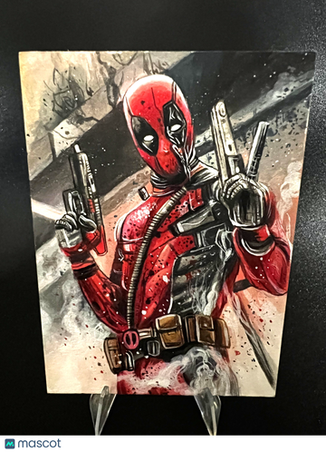 2023 GGC STUDIO SKETCH Deadpool One-of-a-Kind 1 of 1 Hand-Drawn Sketch #1 of 1