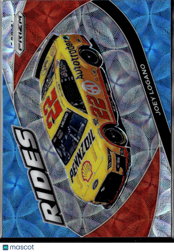 Joey Logano 2022 Panini Prizm Racing Rides Blue /99 Team Penske