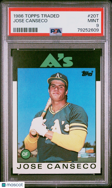 1986 Topps Traded Jose Canseco #20T PSA 9