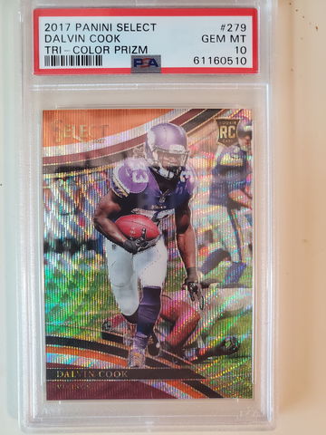 DALVIN COOK 2017 SELECT TRI COLOR FIELD LEVEL #'D /99 PSA 10