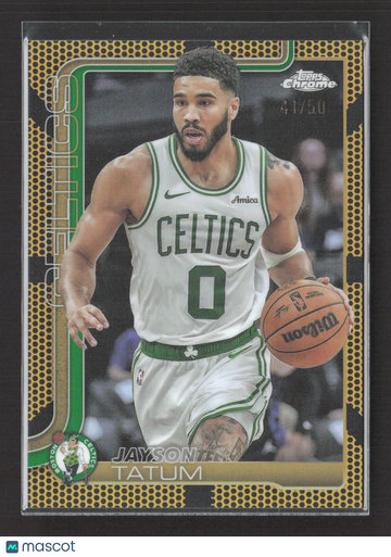 2025 Topps Chrome Basketball Jayson Tatum #49 Gold Etch