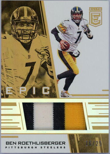2016 Panini Donruss Elite Epic Materials Ben Roethlisberger #EM-BR Patch /25
