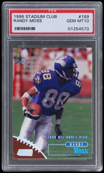 1998 Stadium Club Randy Moss PSA 10 RC