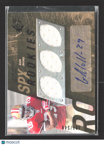 2009 Upper Deck SPx Glen Coffee #114 Triple Jersey Auto Jersey Auto