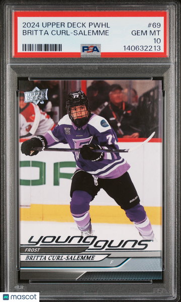 2024-25 Upper Deck Pwhl Britta Curl-Salemme #69 Young Guns Rookie PSA 10
