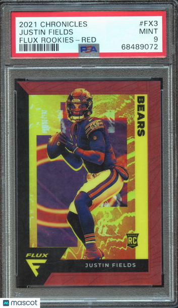 2021 Panini Chronicles Flux Rookies Justin Fields #FX3 Red PSA 9