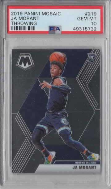 2019 Mosaic Ja Morant Throwing PSA 10
