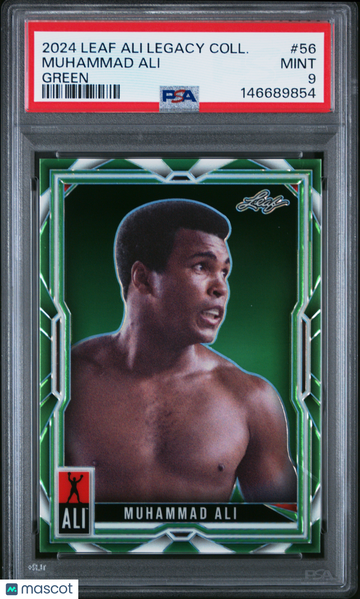 2024 Leaf Muhammad Ali Legacy Collection Muhammad Ali #56 Green /7 PSA 9