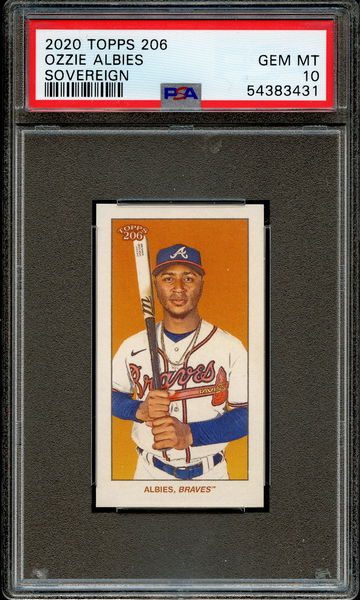 Ozzie Albies 2020 Topps T206 Sovereign Back SP PSA 10