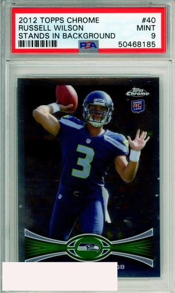 2012 TOPPS CHROME RUSSELL WILSON #40 STANDS IN BACKGROUND ROOKIE RC PSA 9 MINT