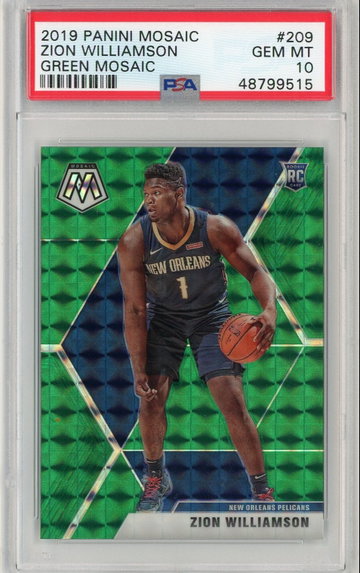 Zion Williamson Green Mosaic PSA 10