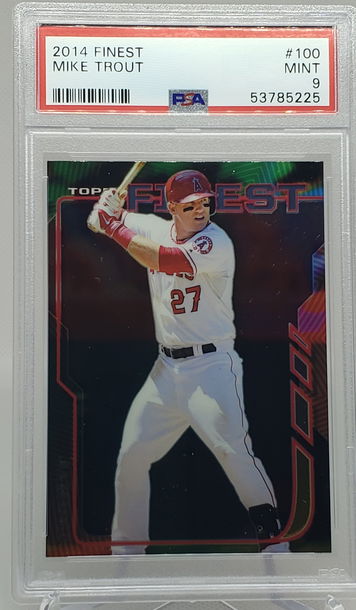 2014 Finest #100 Mike Trout PSA 9