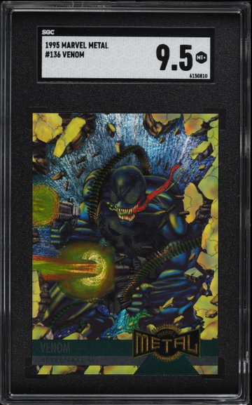 1995 Fleer Metal Marvel #136 VENOM SGC 9.5 MINT+ Alternate M Card