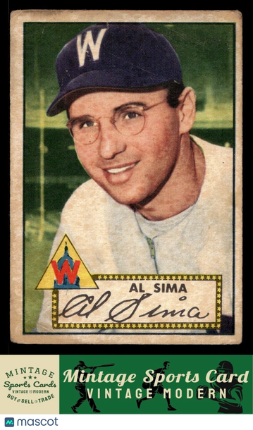 1952 Topps Al Sima #93 RC