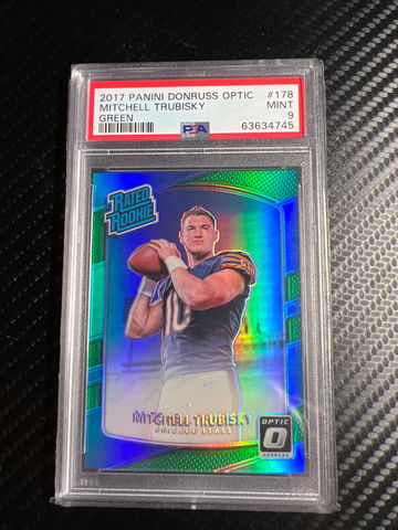 2017 Donruss Optic Green #2/5 Mitchell Trubisky PSA 9