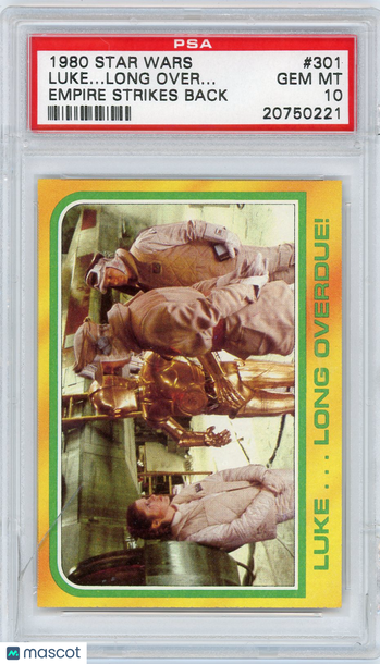 1980 Star Wars Empire Strikes Back Luke.. . Long Over.. . #301 PSA 10