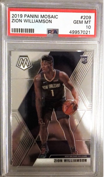 Zion Williamson 2019 Mosaic Base #209 PSA 10