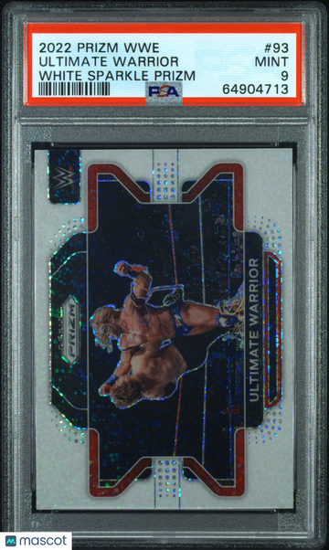 2022 Panini Prizm WWE Ultimate Warrior #93 White Sparkle PSA 9