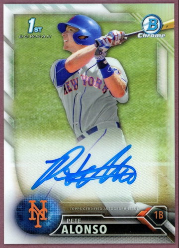 2016 BOWMAN CHROME REFRACTOR PETE ALONSO AUTO