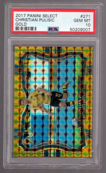 Christian Pulisic 2017-18 Panini Select Field Level Gold Prizm