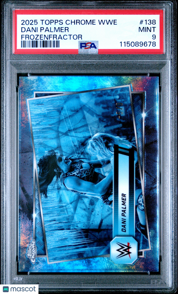 2025 Topps Chrome WWE Dani Palmer #138 Frozenfractor /0 - PSA 9