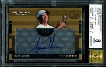 Tiger Woods Auto autographed.  /50