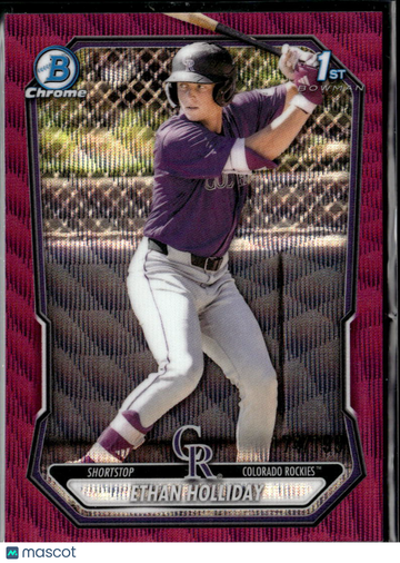 Ethan Holliday 2026 Bowman Chrome Pink Mojo Refractor Colorado Rockies