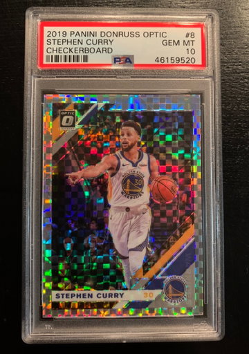 2019 Donruss Optic Stephen Curry CHECKERBOARD PSA10