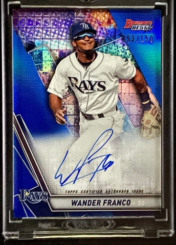 2019 Bowman's Best Blue Refractor Wander Franco Autograph 53/150 Prospect RC