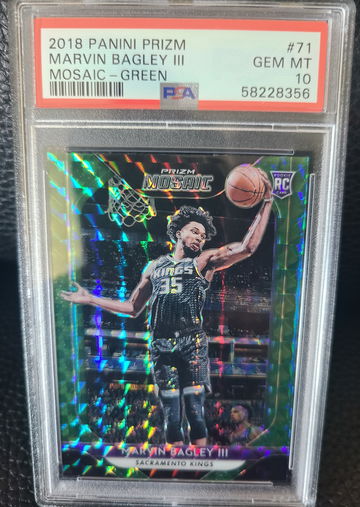2018 Panini Prizm Mosaic Green Marvin Bagley III PSA 10