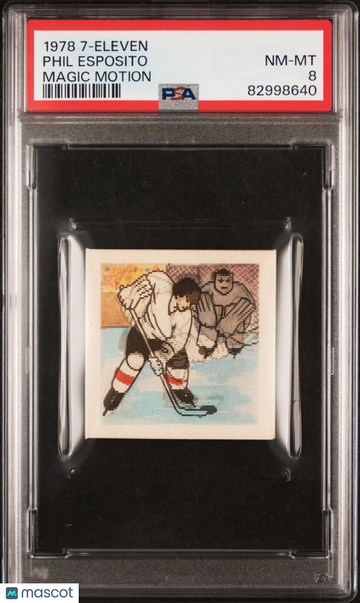 1978 7-11 Magic Motion Action Card Phil Esposito PSA 8 - RARE - Sports Spotlight