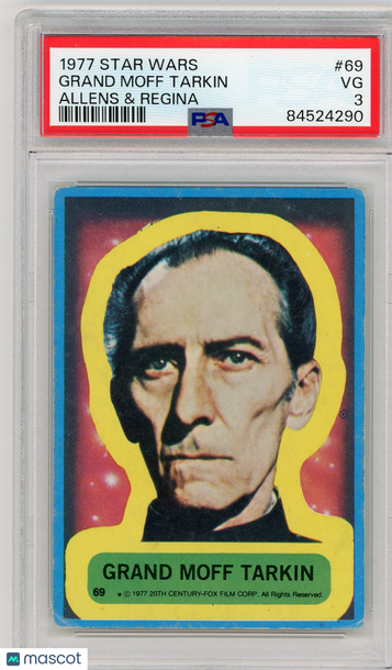 1977 Star Wars Allens & Regina Grand Moff Tarkin #69 PSA 3