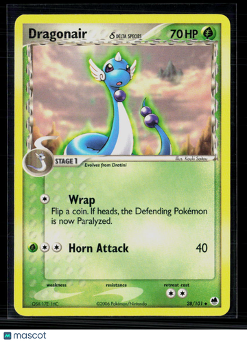 Pokemon 2008 EX Dragon Frontiers Dragonair #28/101